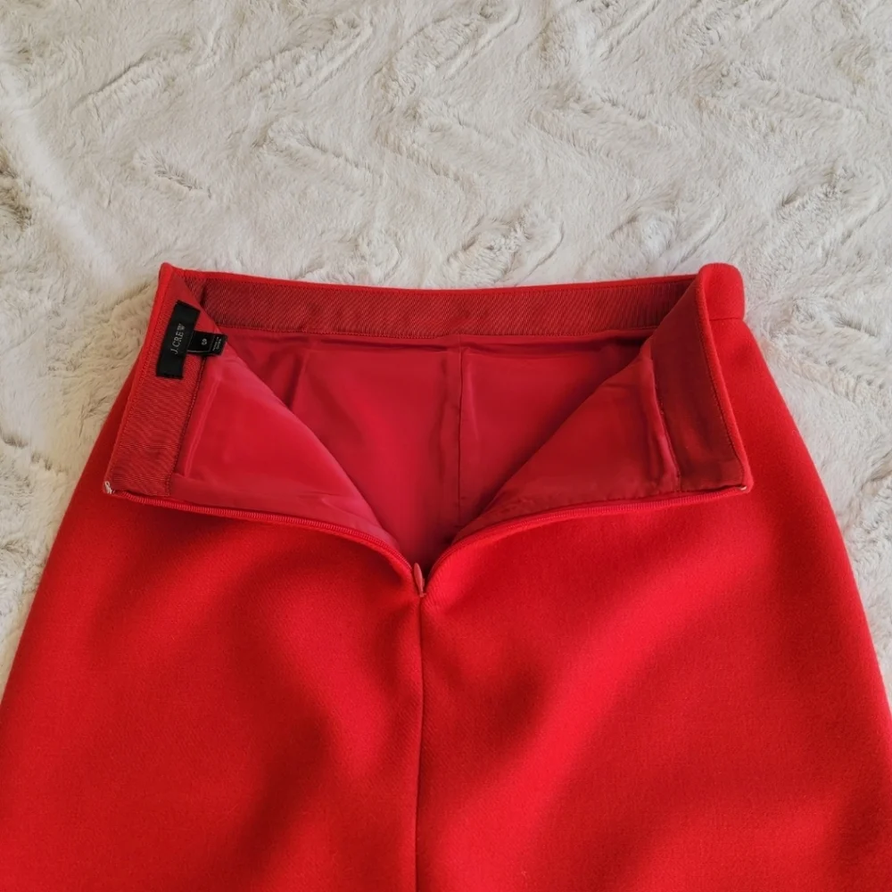 J. Crew A-line wool skirt with front slit, size 0P - Picture 7 of 11